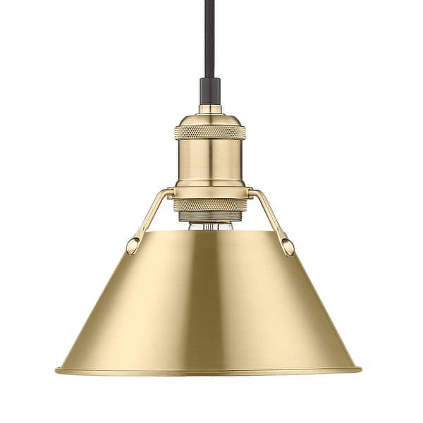 slide 2 of 2, Yep by Golden Lighting Orwell 1-light 8in Pendant in Brushed Champagne Brass - Gold