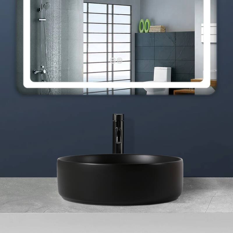 Topcraft Ceramic Countertop Art Basin Bathroom Sinks - 15.7"