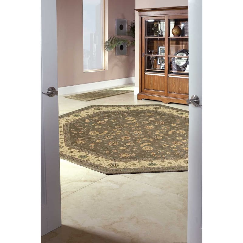 Nourison 2000 Traditional Persian Floral Area Rug - 10' Octagon - Olive - Octagon