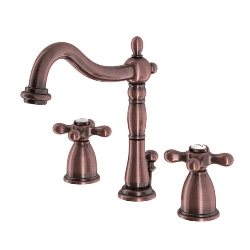 Kingston Brass Heritage 8 in. Widespread Bathroom Faucet in Antique Copper