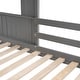 preview thumbnail 14 of 23, Twin Over Twin Bunk Bed with Slide and Ladder, Playhouse Bedframe with House Roof, Window and Safety Guardrails for Kids/Bedroom