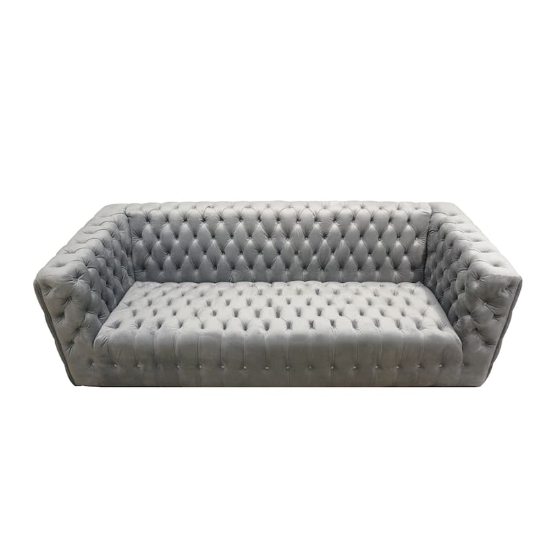 Pasargad Home Vicenza Velvet Tufted Sofa - L89.37"XD36.22"XH30"