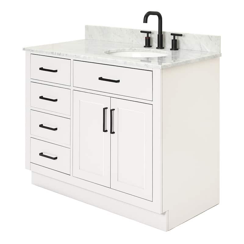 Ariel T043SRCW2OVO Hepburn 43" Free Standing Single Basin Vanity Set