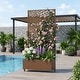 preview thumbnail 34 of 103, 72 in Metal Movable Planter Box with Trellis Privacy Screen Lockable Wheels
