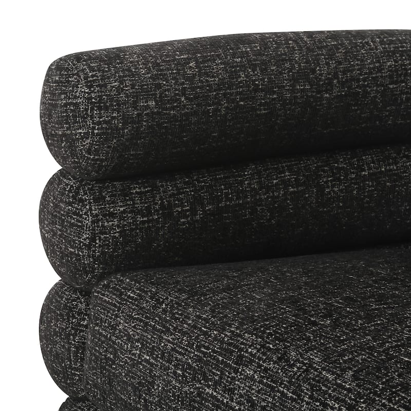 Poly and Bark Rome Swivel Lounge Chair in Ebony Black