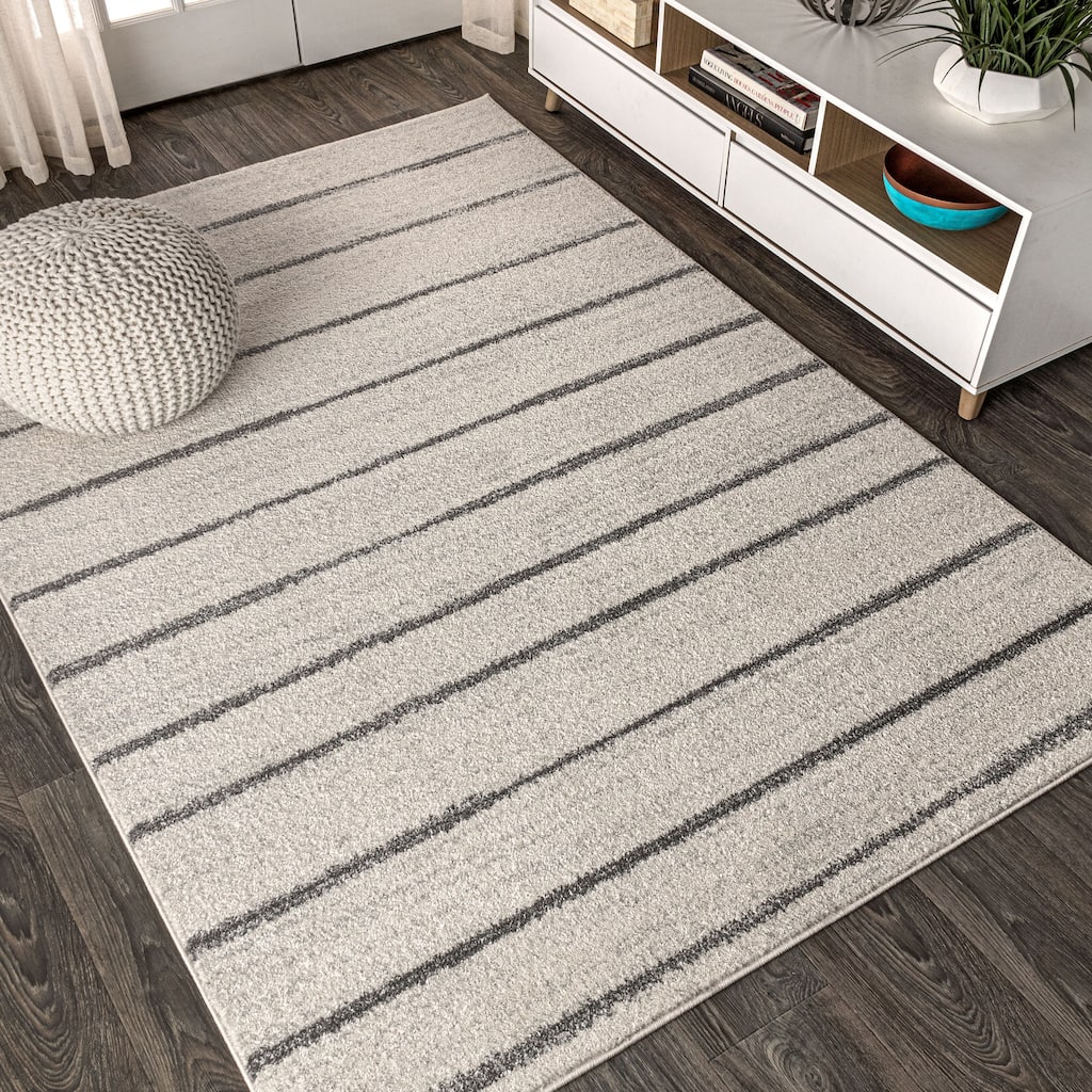 JONATHAN Y Alia Minimalist Stripe Area Rug