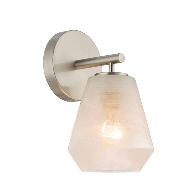 Artcraft Brooke 1-Light Wall Sconce - Wispy White Glassware Shade
