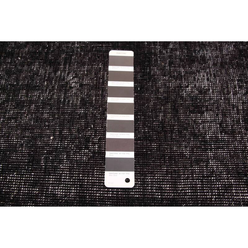 ECARPETGALLERY Hand-knotted Color Transition Black Wool Rug - 5'0 x 7'1