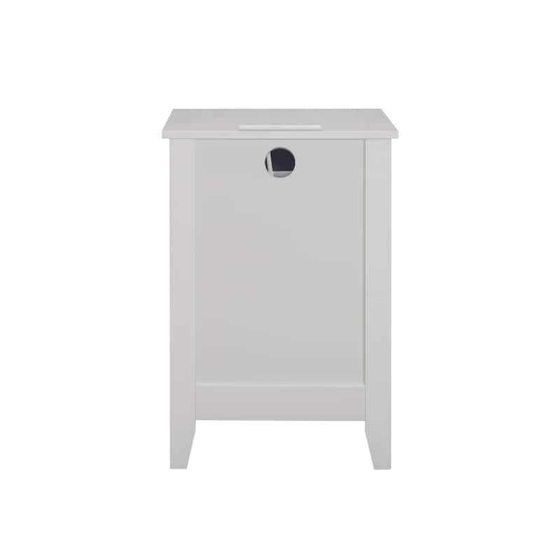 Modern 3 Drawer Nightstand with Charging Station, USB Ports, and Power Outlets, Wooden Bedside Table for Bedroom or Living Room