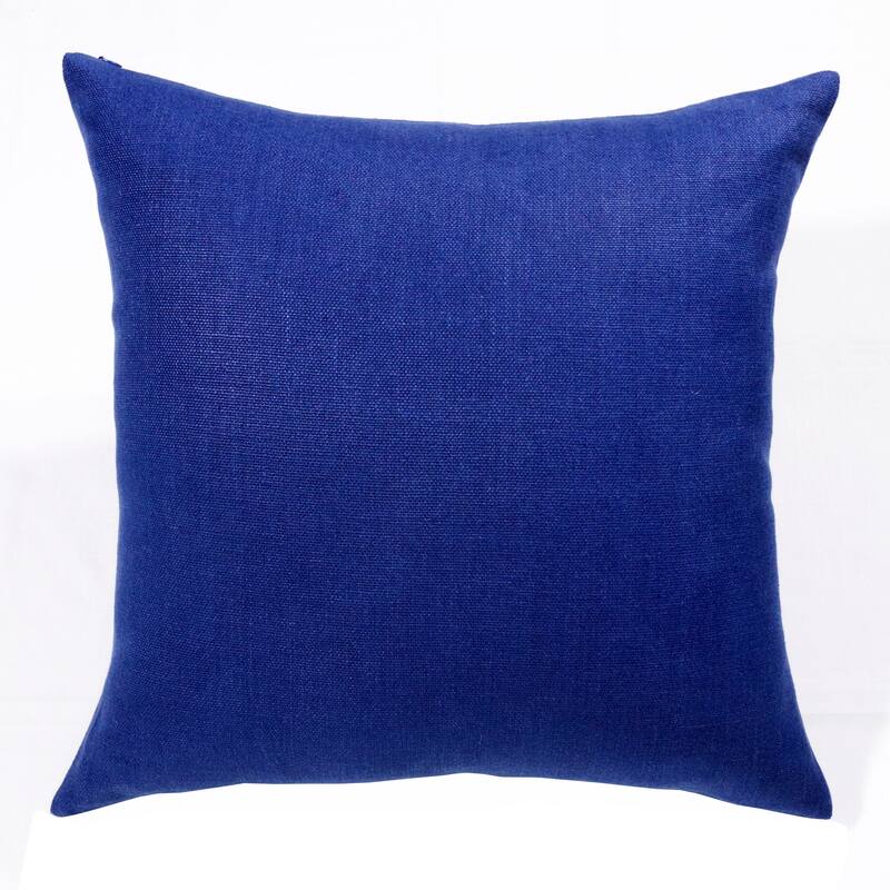 Sevita Hand-Woven Solid Linen Throw Pillow, 20" x 20"