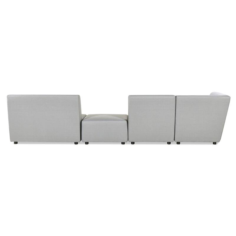 Cleo 140" Outdoor Sectional Sofa with Ottoman