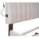 preview thumbnail 15 of 32, Eye-catching Design Teddy Fleece Upholstered Platform Bed with Twin XL Trundle, LED Light, Queen Size