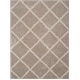 preview thumbnail 31 of 59, SAFAVIEH New York Shag Friedliese Trellis 1.2-inch Thick Rug 5'1" x 7'6" - Light Grey/Ivory - Rectangle