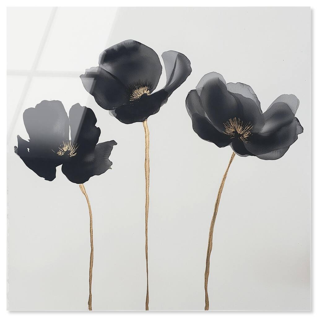 Nocturnal Flowers II Acrylic by Art Remedy, Ready to Hang