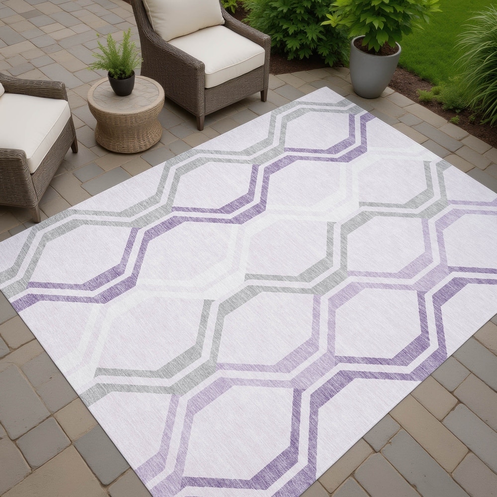 Machine Washable Indoor/ Outdoor Contemporary Dimensions Chantille Rug