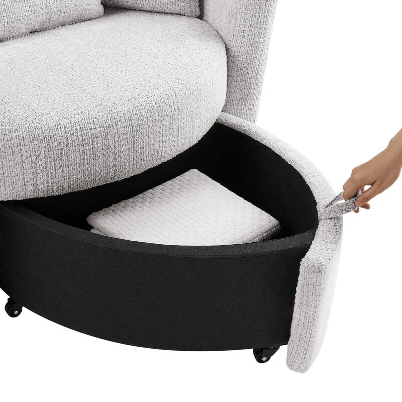 Lifestyle Solutions Bryson Storage Chair in Chenille Fabric