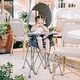 preview thumbnail 4 of 5, Portable High Chair | Sun Canopy | Indoor and Outdoor | Grey