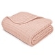 preview thumbnail 1 of 3, Baby Muslin Blanket - Large 40" X 40", Blush, By Comfy Cub - Blush