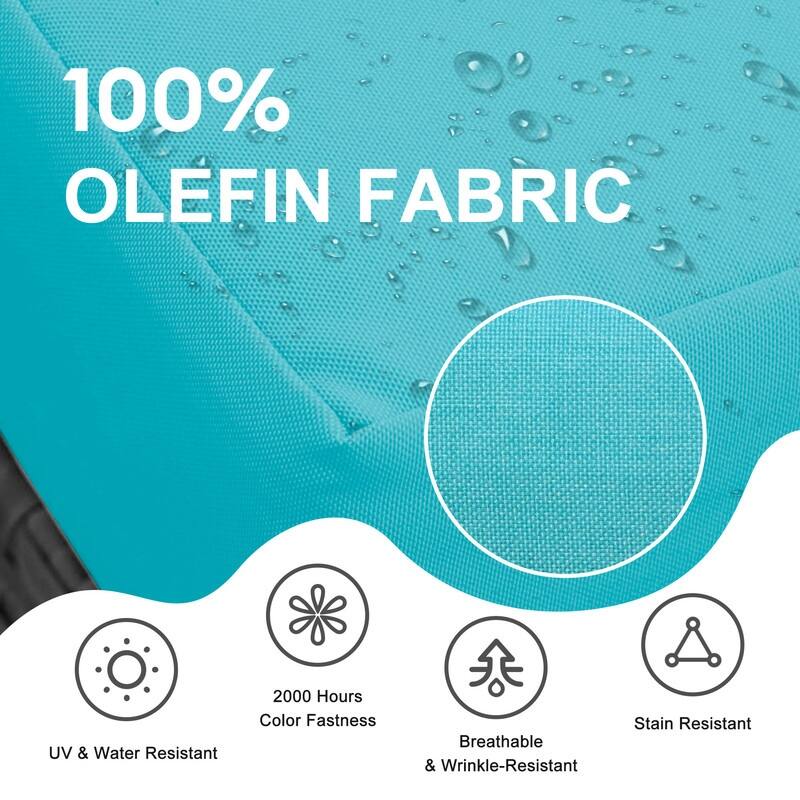 FINCATI 27" × 27" Sectional Cushion Slipcover, Outdoor Cushion Replacement Cover, Patio Seat Cover 27 Inches (COVER ONLY!)