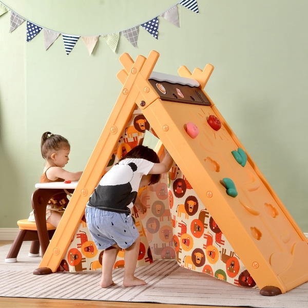Nestfair 4 in 1 Foldable Play Tent with Stool and Climber. Opens flyout.