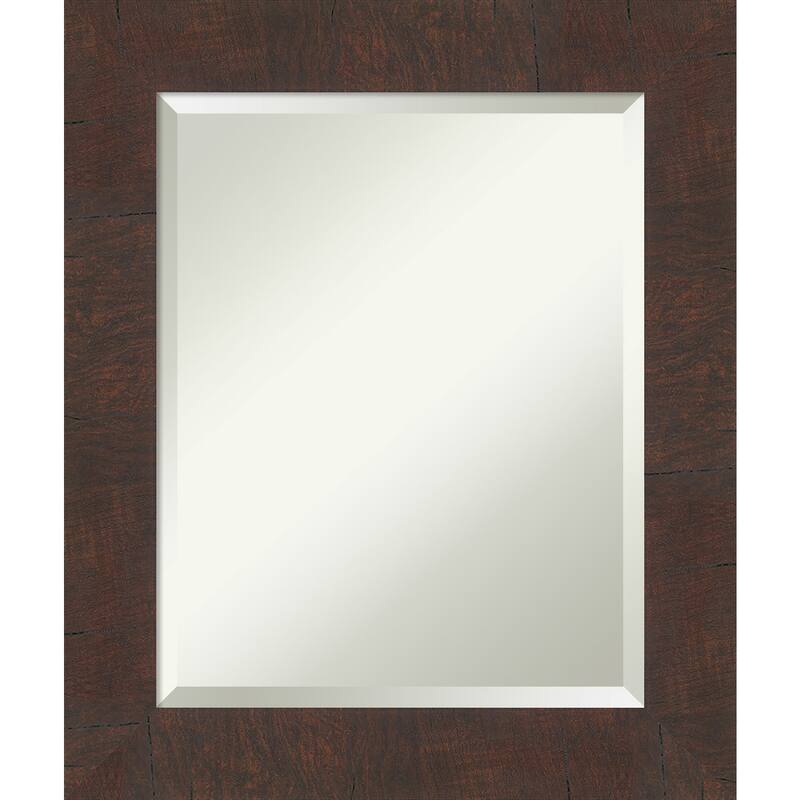 Beveled Wall Mirror - Wildwood Brown Frame - Wildwood Brown
