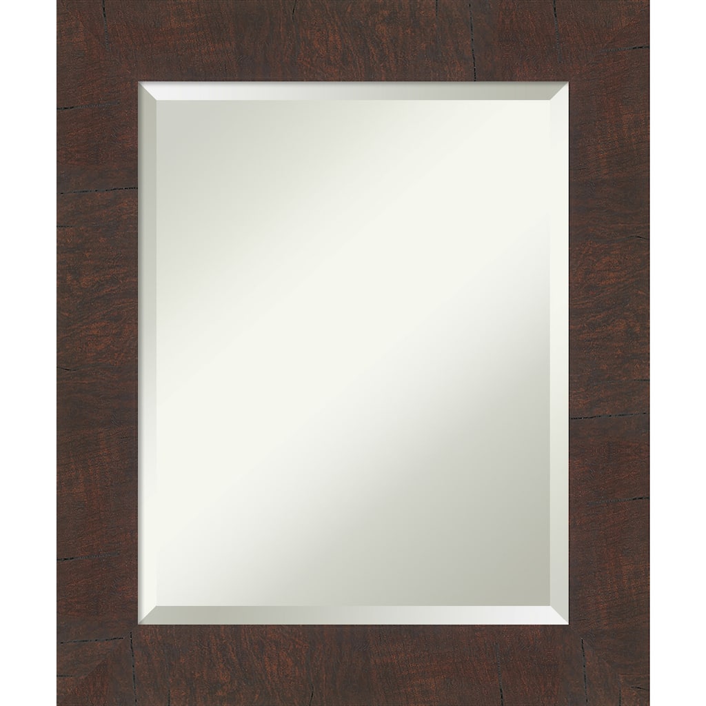 Beveled Wall Mirror - Wildwood Brown Frame - Wildwood Brown