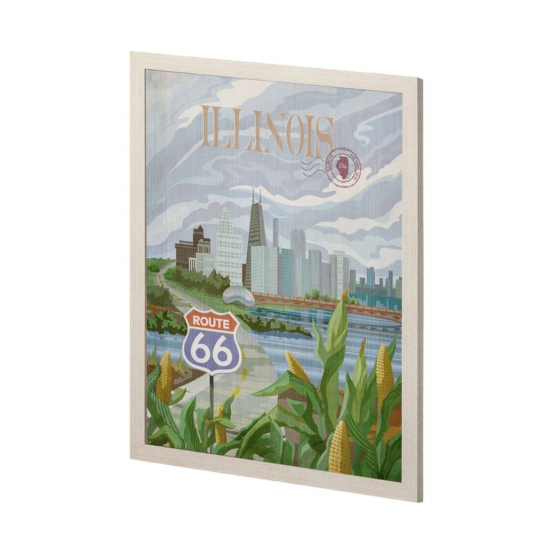 Illinois Go (L) Framed Art Print