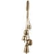 preview thumbnail 9 of 24, Gold, White or Black Metal Tibetan Inspired Cascading Indoor Outdoor Decorative Cow Bells with 5 Bells on Jute Hanging Rope