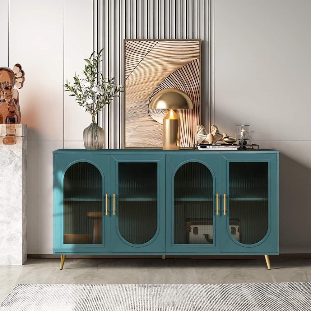 Wood Buffets Storage Cabinet with Adjustable Shelves