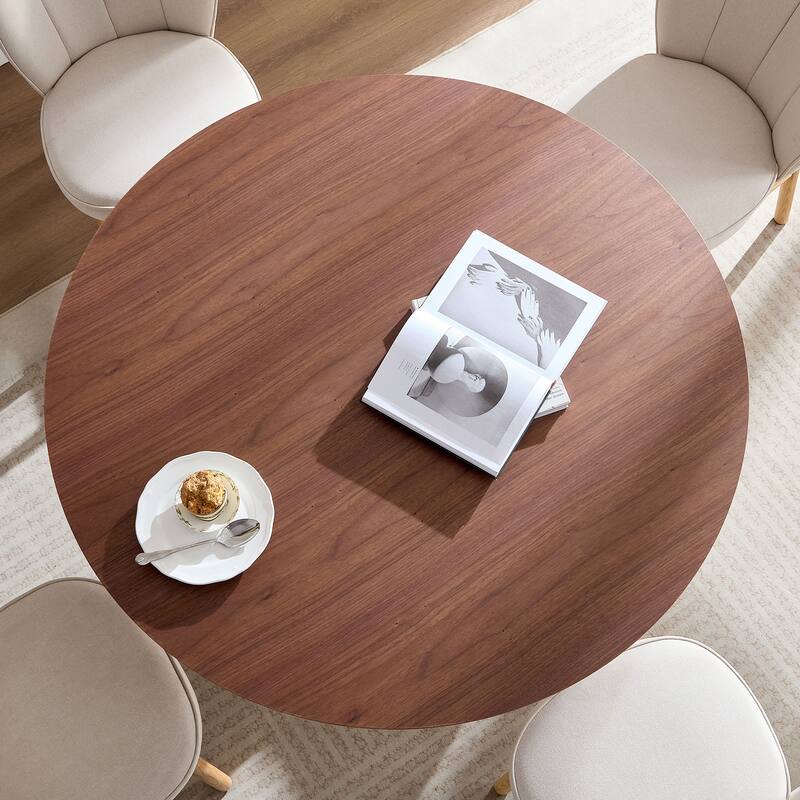 47.24" Round Modern MDF Dining Table for Kitchen