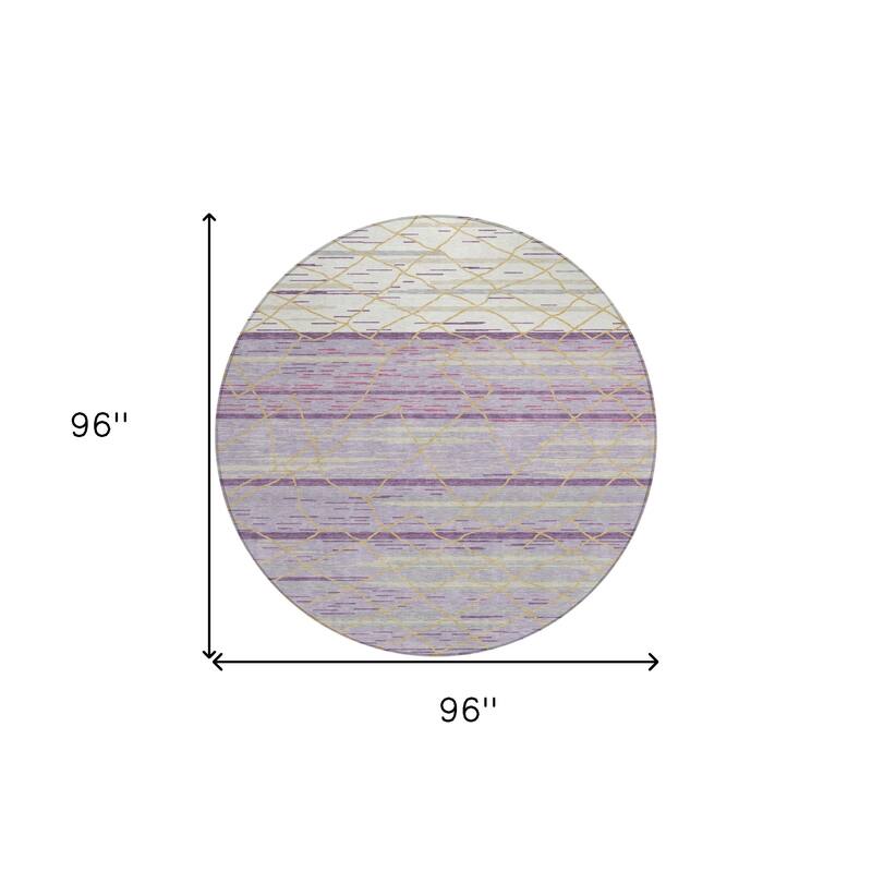 HomeRoots Striped Modern Rectangle Outdoor Rug