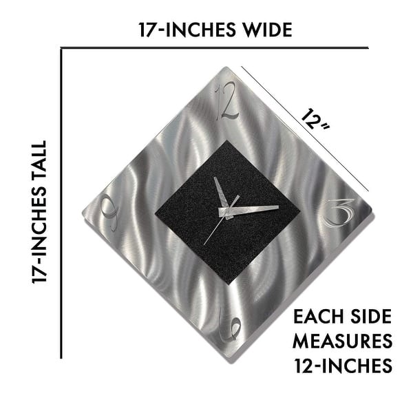 dimension image slide 1 of 3, Statements2000 Abstract Metal Wall Clock Art Modern Accent Decor by Jon Allen