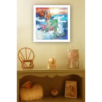 TrendyDecor4U "Sunset Mermaid" Framed Print Wall Art by Bluebird Barn Group