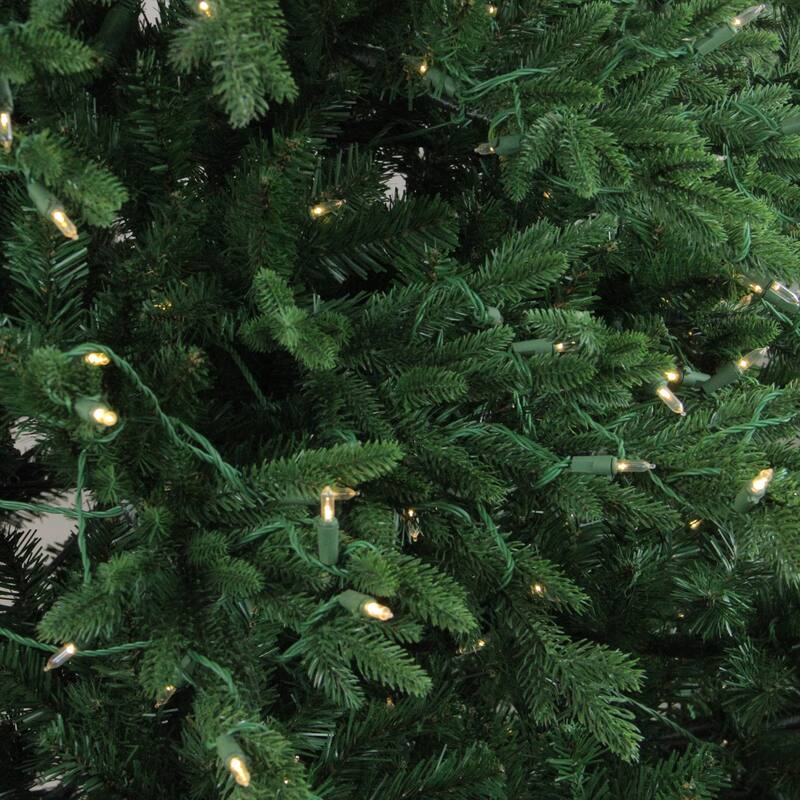 Full Minnesota Balsam Fir Artificial Christmas Tree 9' Warm White Led - 9 Foot