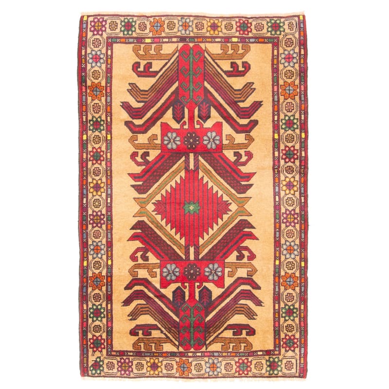 ECARPETGALLERY Hand-knotted Teimani Brown Wool Rug - 2'8 x 4'3