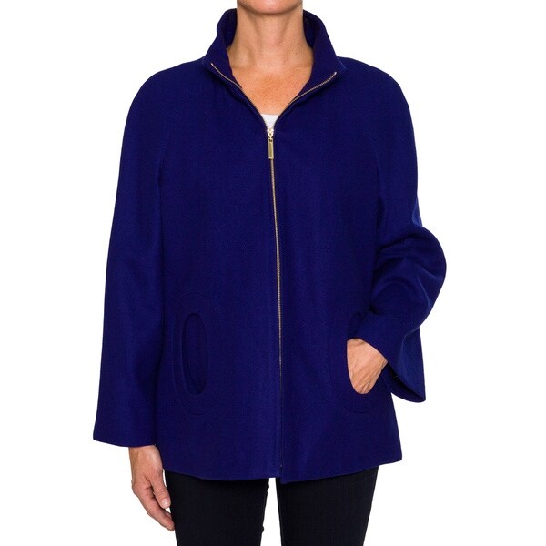 Womens Braetan Mod Style Wool Coat with Pockets