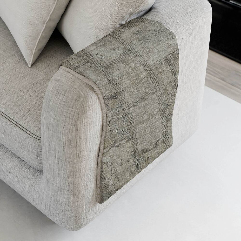 Premium Machine Washable Vintage Patchwork Sherpa Throw Blanket