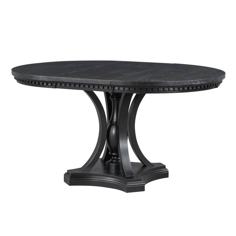 Retro 58" Round Extendable Dining Table