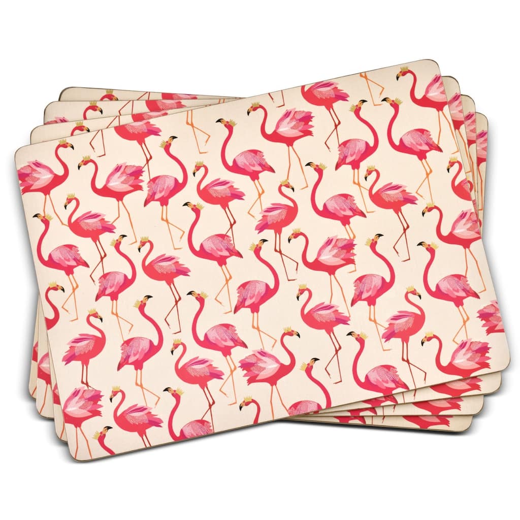 Pimpernel Set of 4 The Flamingo Collection Large Placemats - 15.7 inches x 11.7 each