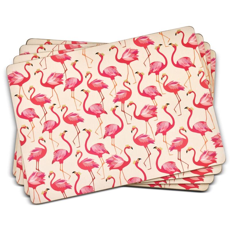 Pimpernel Set of 4 The Flamingo Collection Large Placemats - 15.7 inches x 11.7 each