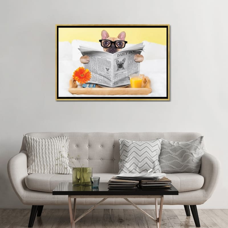 iCanvas "Breakfast In Bed" by damedeeso Framed Canvas Print