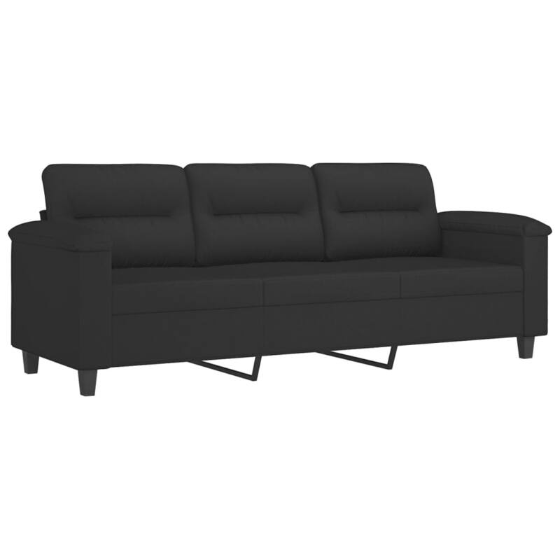 vidaXL Sofa Set Sectional Sofa for Living Room Dark Gray Microfiber Fabric - 30.3 x 82.7 x 31.5 in