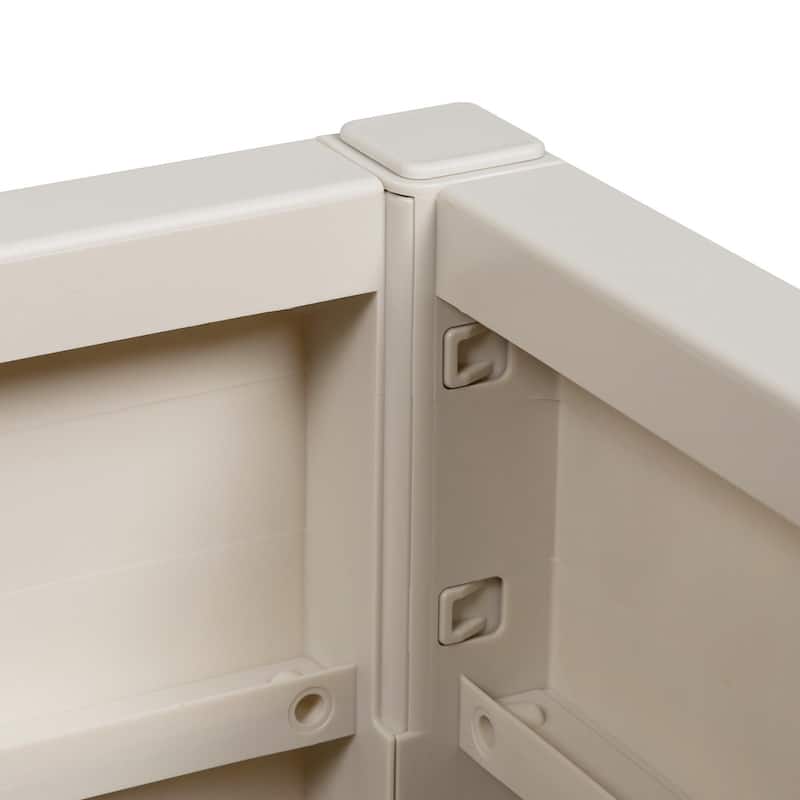 vidaXL Garden Planter Patio Outdoor Flower Pot Herb Planter Pot Flower Box PP - 14.2 x 14.2 x 13.8 in