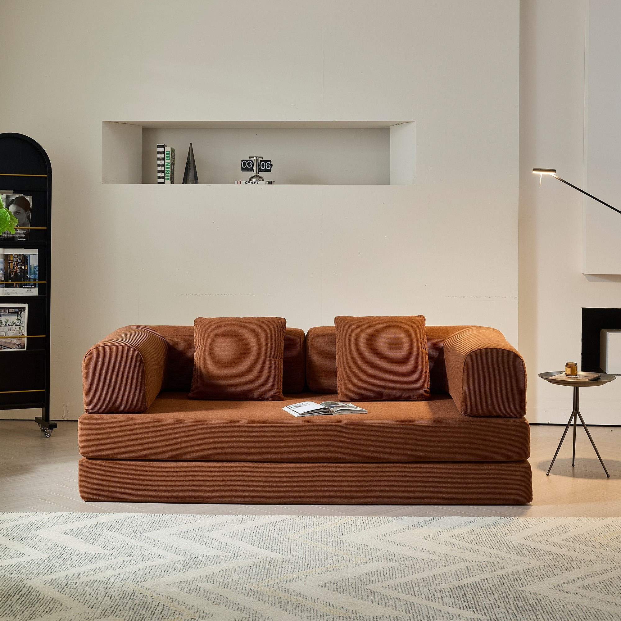 JASIWAY Modern Vintage Convertible Sleeper Sofa Bed - Overstock