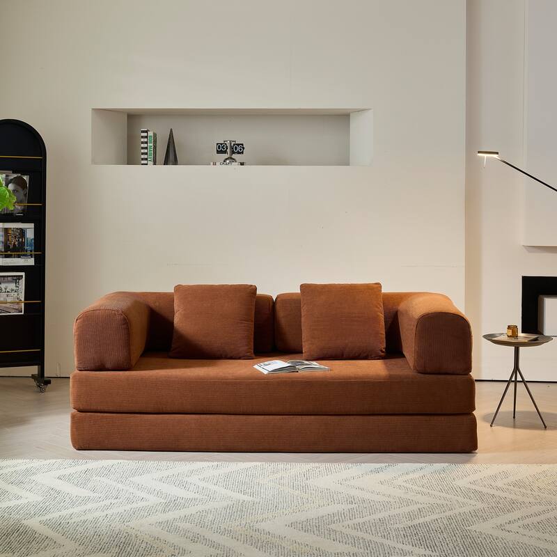 JASIWAY Modern Vintage Convertible Sleeper Sofa Bed