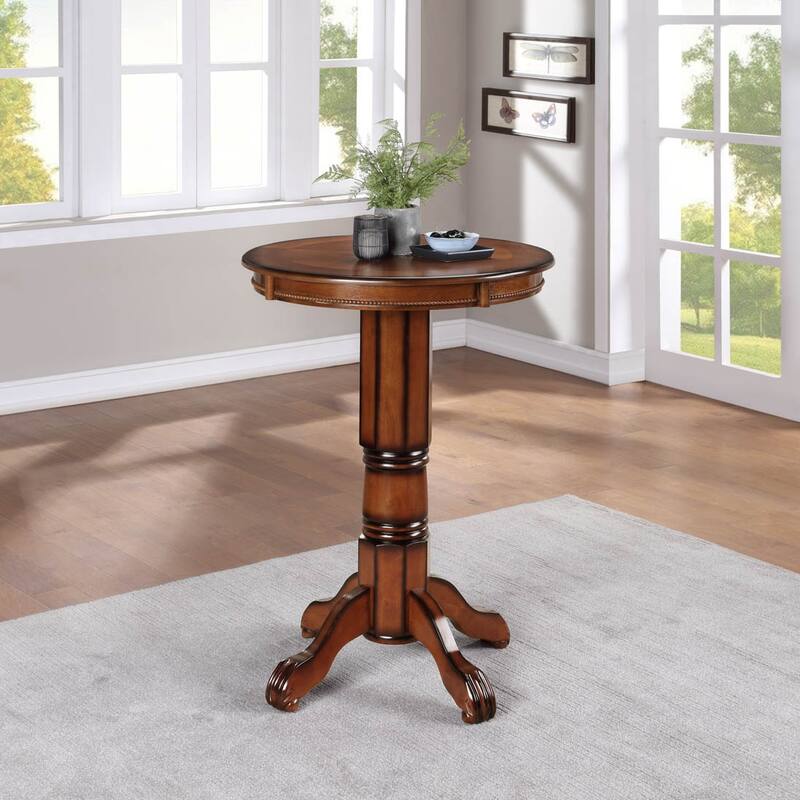 Florence 30-inch Round Wood Pub Table