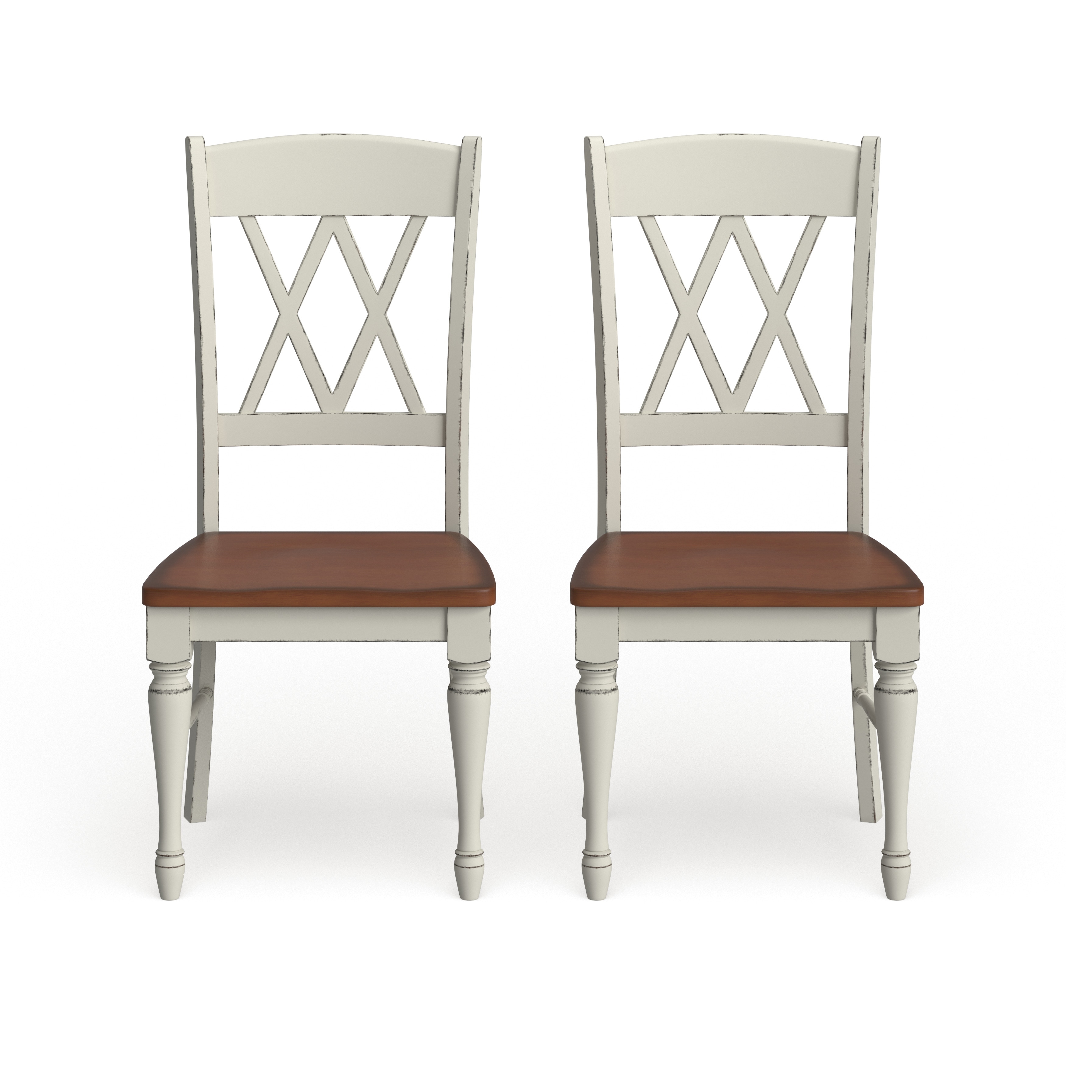 Double x on sale back dining chairs