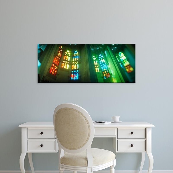 Easy Art Prints Panoramic Images's 'Church by Antonio Gaudi, Sagrada Familia, Barcelona, Catalonia, Spain' Canvas Art