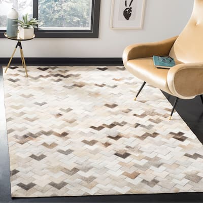 SAFAVIEH Handmade Studio Leather Momo Modern Leather Rug