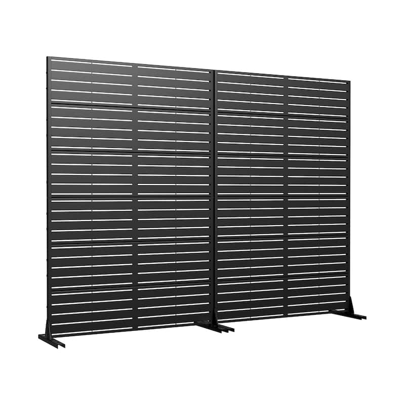 Dovelina 6ft.Outdoor Freestanding Metal Privacy Screen Decorative Garden Fence - 72"x94"